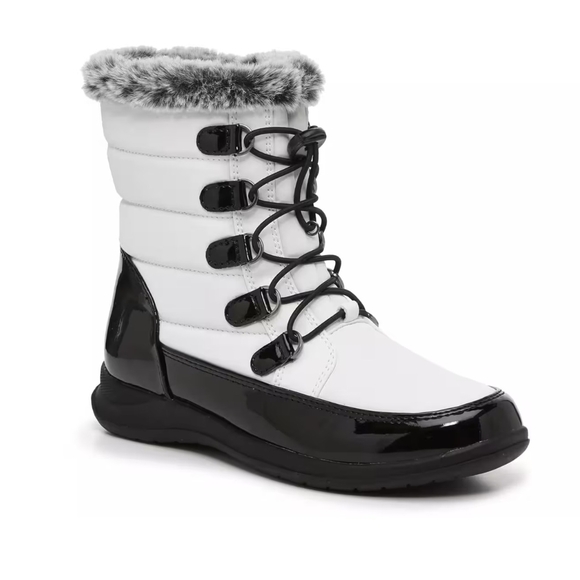 totes Shoes - totes Jaycee Winter Snow Boots Womens Size 8.5 White Quilted Upper